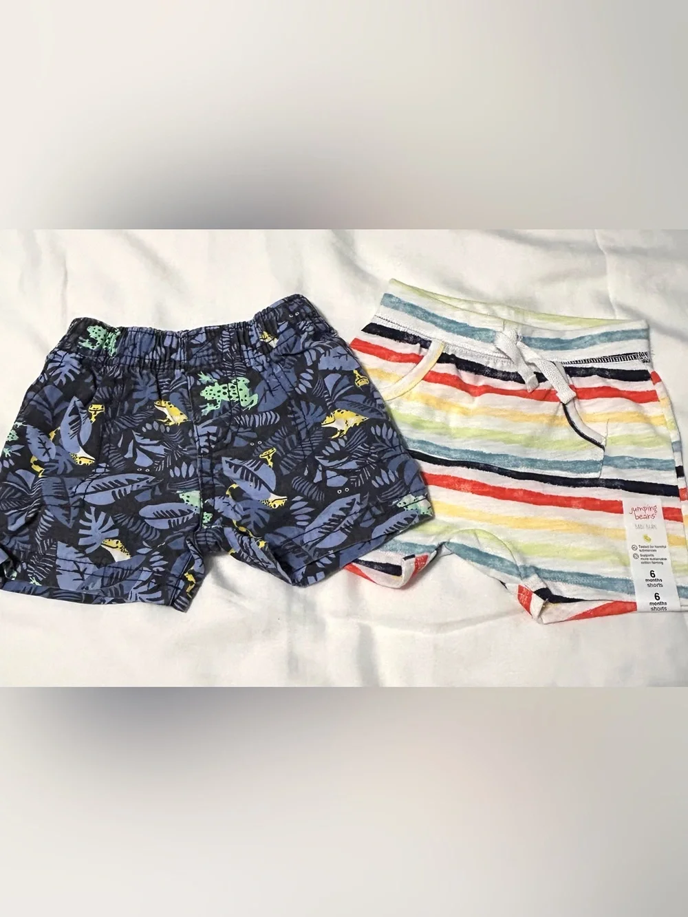 6 Month Bodysuits Pant Shorts Colorful 6 Pieces New & Like New!